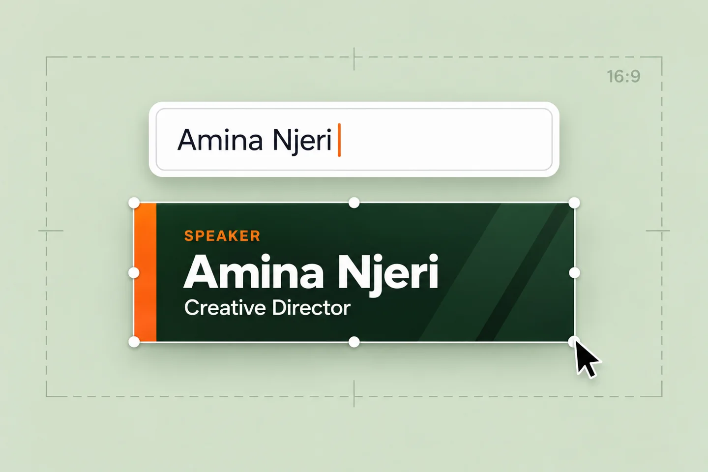 Editing a speaker name and its lower third